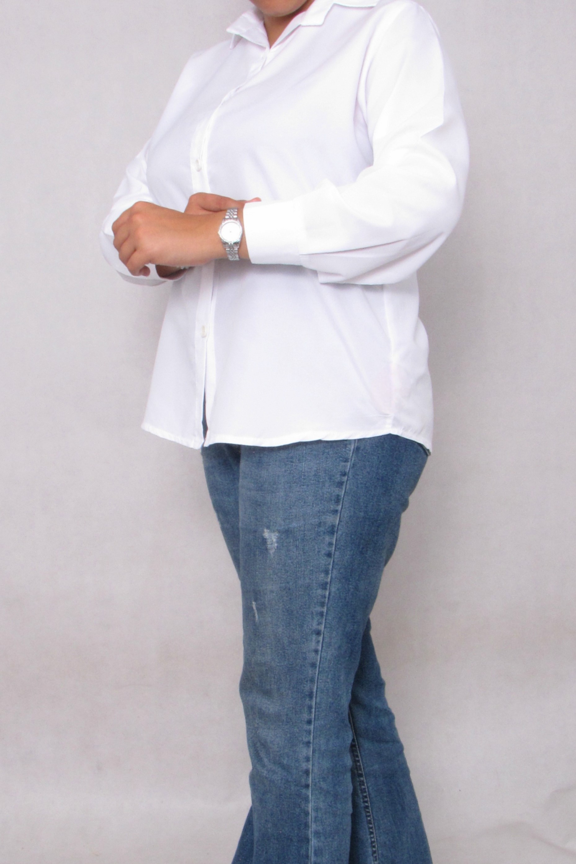 شومیز سفید ساده