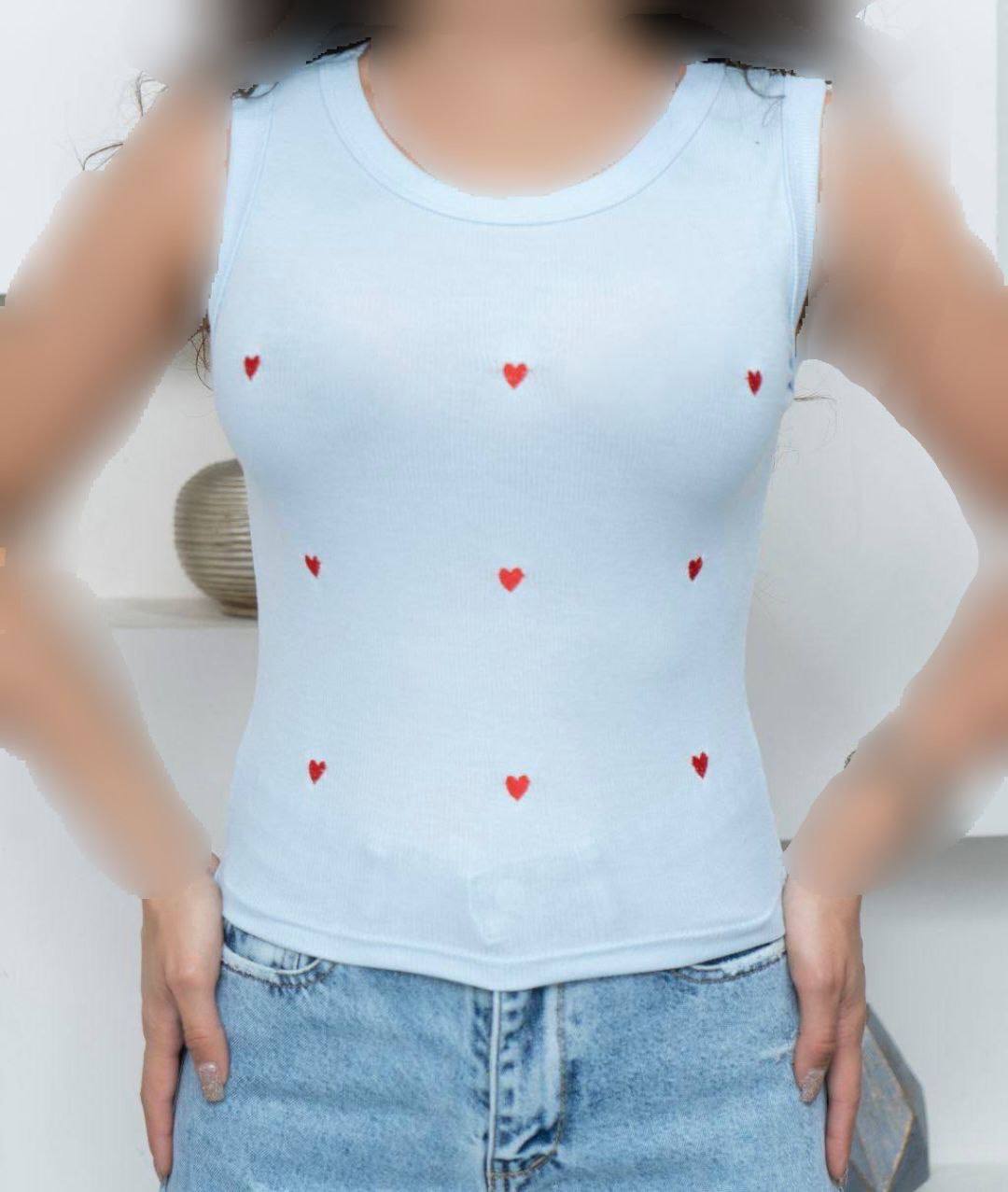 کراپ حلقه ای گلدوزی قلب